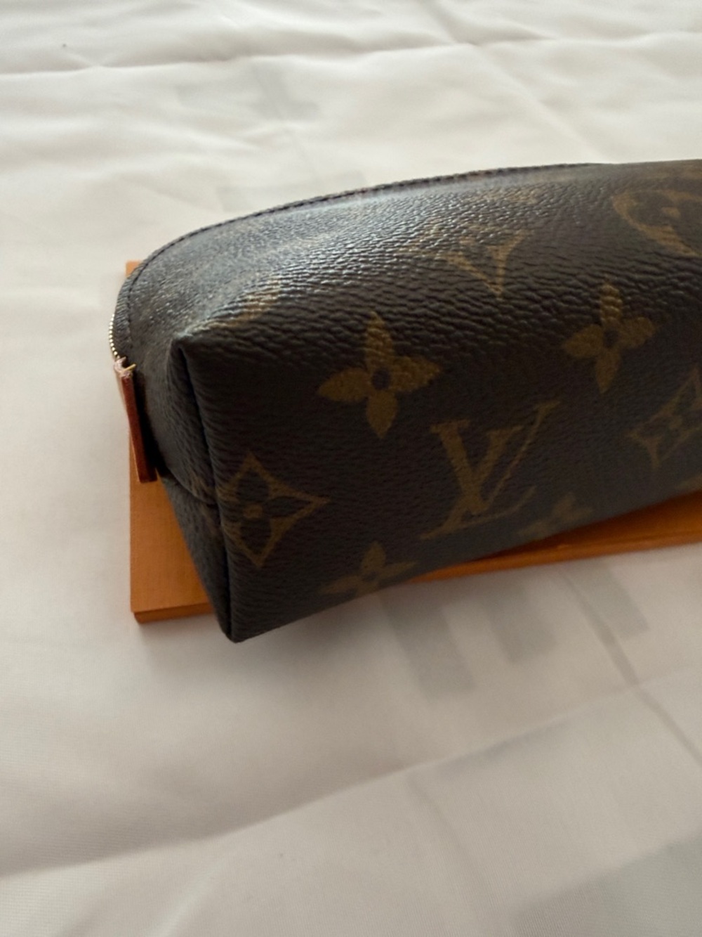 Louis Vuitton Monogram Canvas Brown and Gold Cosmetic Pouch - Picture 11 of 12